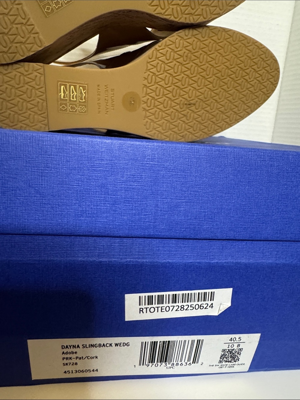 Stuart Weitzman Tan Cork Wedge Slingback Sandals - Women - Picture 5 of 7